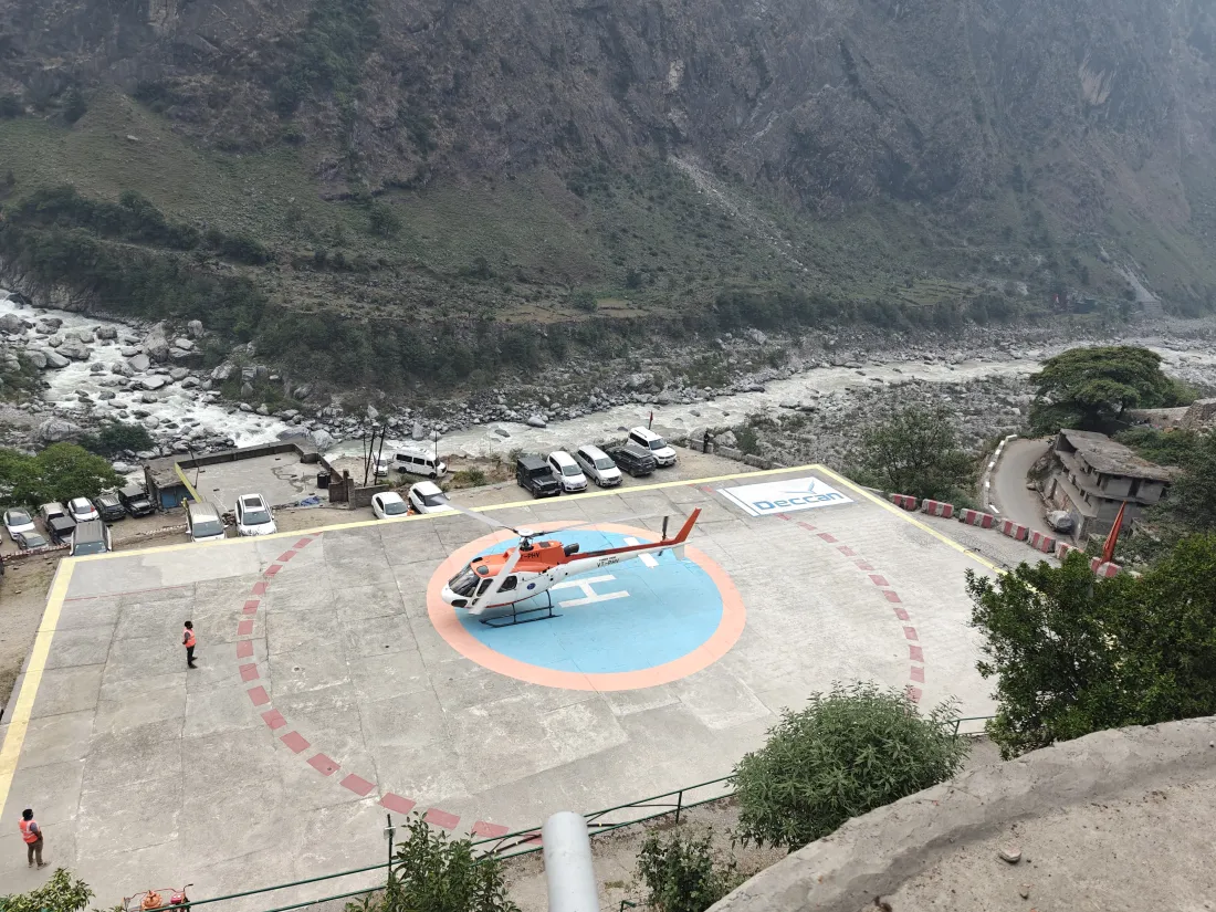 Govindghat helipad, gateway to the Valley of Flowers
